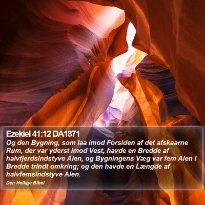 Ezekiel 41:12 DA1871 Bible Verse Image