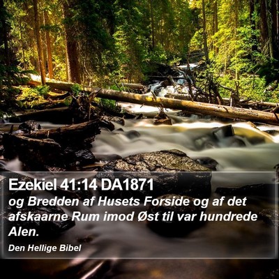 Ezekiel 41:14 DA1871 Bible Verse Image