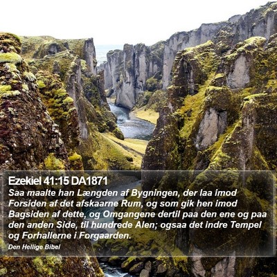 Ezekiel 41:15 DA1871 Bible Verse Image