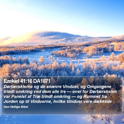 Ezekiel 41:16 DA1871 Bible Verse Image