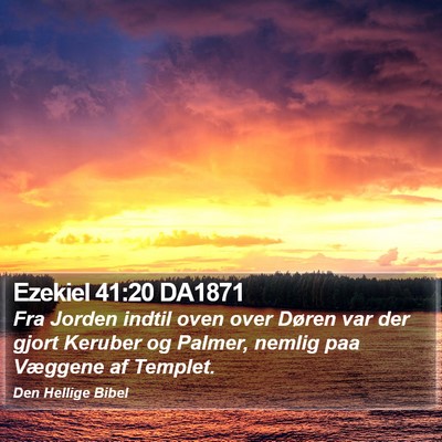 Ezekiel 41:20 DA1871 Bible Verse Image