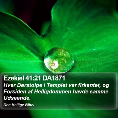 Ezekiel 41:21 DA1871 Bible Verse Image