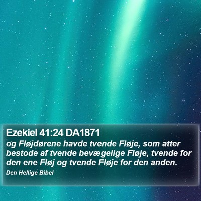 Ezekiel 41:24 DA1871 Bible Verse Image