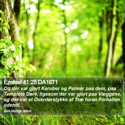 Ezekiel 41:25 DA1871 Bible Verse Image