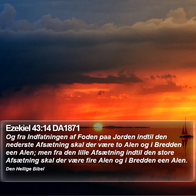 Ezekiel 43:14 DA1871 Bible Verse Image