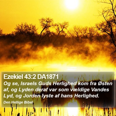 Ezekiel 43:2 DA1871 Bible Verse Image