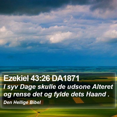 Ezekiel 43:26 DA1871 Bible Verse Image