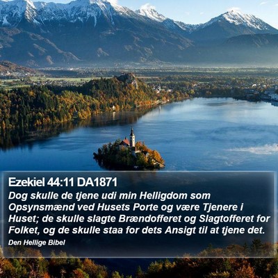 Ezekiel 44:11 DA1871 Bible Verse Image
