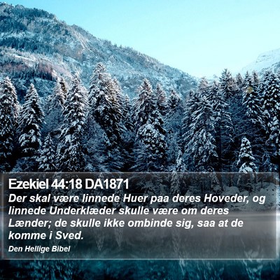 Ezekiel 44:18 DA1871 Bible Verse Image