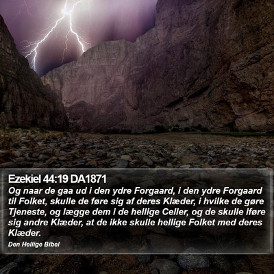 Ezekiel 44:19 DA1871 Bible Verse Image