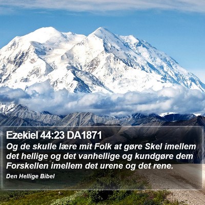 Ezekiel 44:23 DA1871 Bible Verse Image