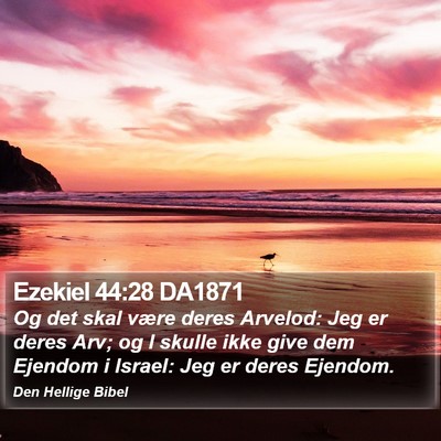 Ezekiel 44:28 DA1871 Bible Verse Image
