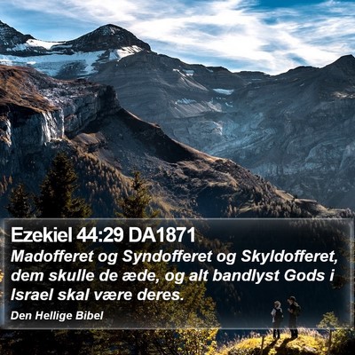 Ezekiel 44:29 DA1871 Bible Verse Image