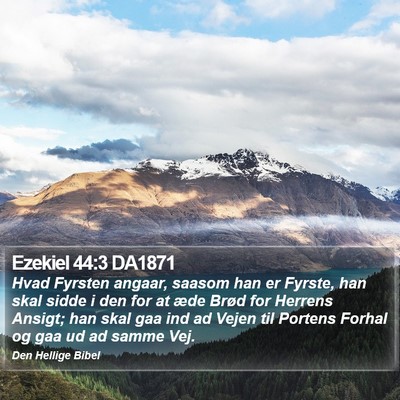 Ezekiel 44:3 DA1871 Bible Verse Image