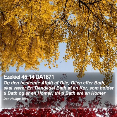 Ezekiel 45:14 DA1871 Bible Verse Image