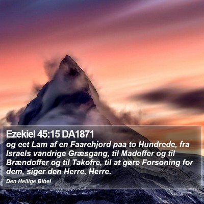 Ezekiel 45:15 DA1871 Bible Verse Image