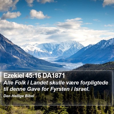 Ezekiel 45:16 DA1871 Bible Verse Image