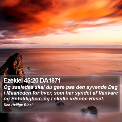 Ezekiel 45:20 DA1871 Bible Verse Image