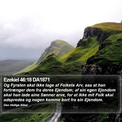 Ezekiel 46:18 DA1871 Bible Verse Image