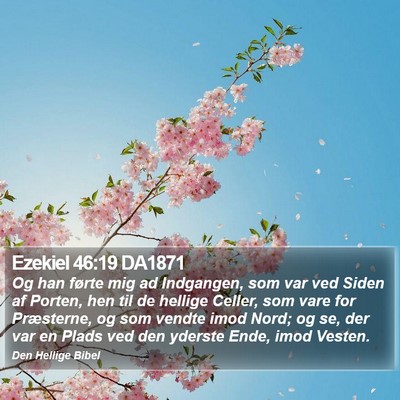 Ezekiel 46:19 DA1871 Bible Verse Image