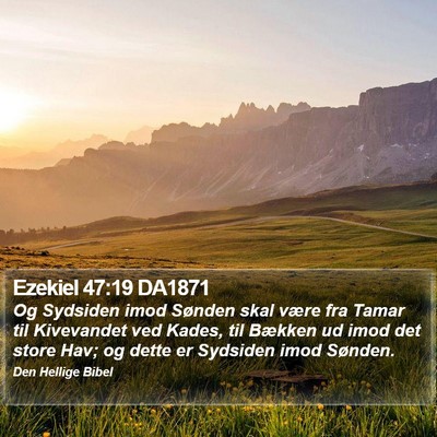 Ezekiel 47:19 DA1871 Bible Verse Image
