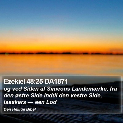 Ezekiel 48:25 DA1871 Bible Verse Image