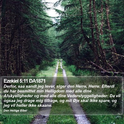 Ezekiel 5:11 DA1871 Bible Verse Image
