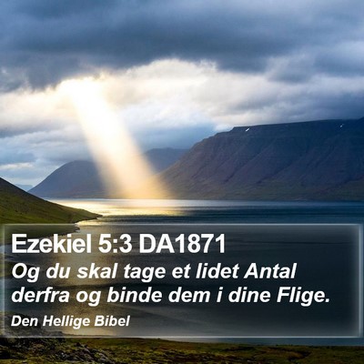 Ezekiel 5:3 DA1871 Bible Verse Image