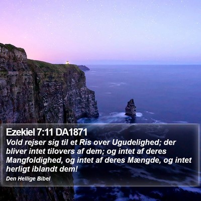 Ezekiel 7:11 DA1871 Bible Verse Image