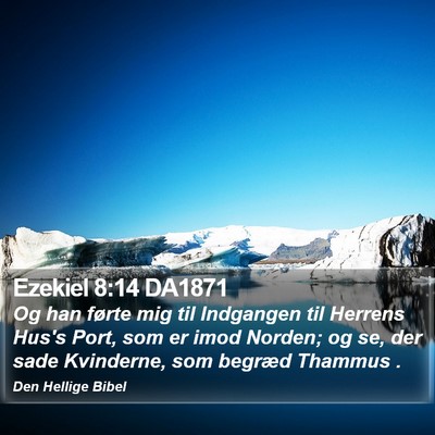Ezekiel 8:14 DA1871 Bible Verse Image
