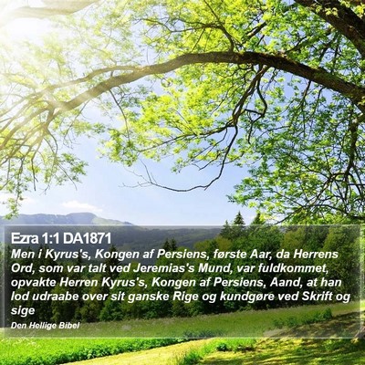 Ezra 1:1 DA1871 Bible Verse Image