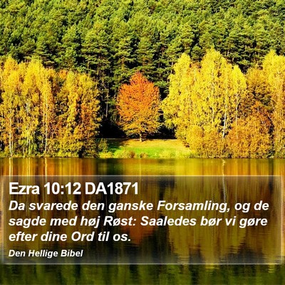 Ezra 10:12 DA1871 Bible Verse Image