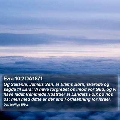 Ezra 10:2 DA1871 Bible Verse Image