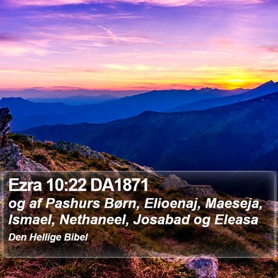 Ezra 10:22 DA1871 Bible Verse Image