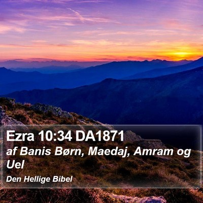 Ezra 10:34 DA1871 Bible Verse Image