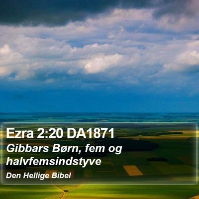 Ezra 2:20 DA1871 Bible Verse Image