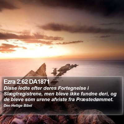 Ezra 2:62 DA1871 Bible Verse Image