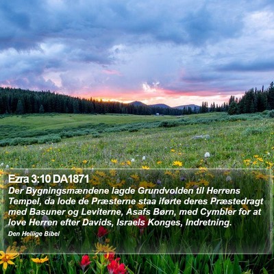 Ezra 3:10 DA1871 Bible Verse Image