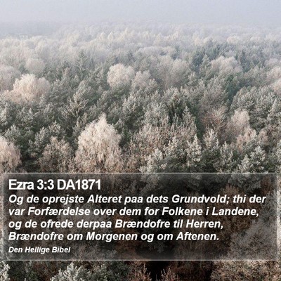 Ezra 3:3 DA1871 Bible Verse Image