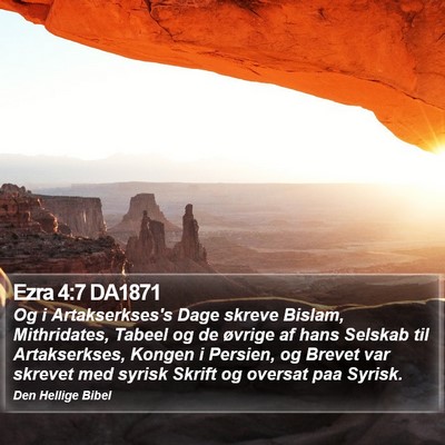 Ezra 4:7 DA1871 Bible Verse Image