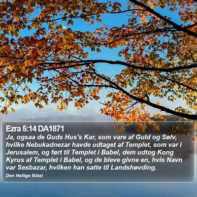 Ezra 5:14 DA1871 Bible Verse Image