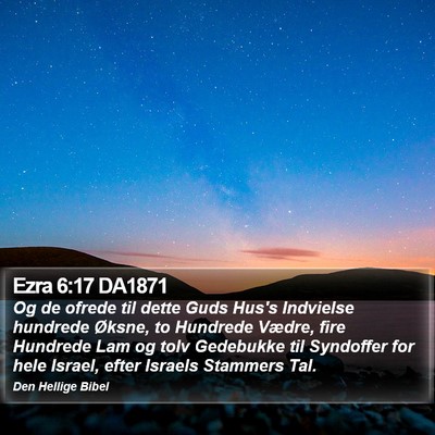 Ezra 6:17 DA1871 Bible Verse Image