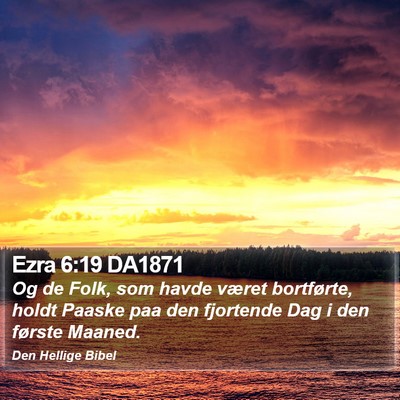 Ezra 6:19 DA1871 Bible Verse Image