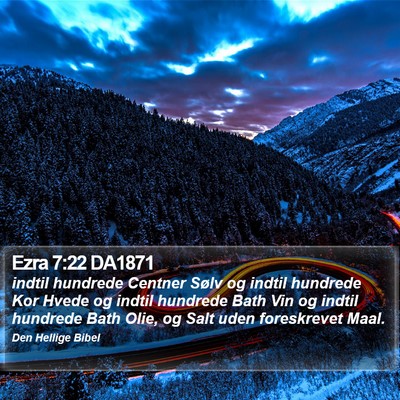 Ezra 7:22 DA1871 Bible Verse Image