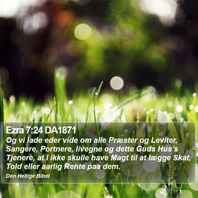Ezra 7:24 DA1871 Bible Verse Image