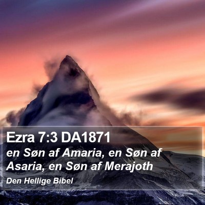 Ezra 7:3 DA1871 Bible Verse Image