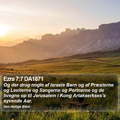 Ezra 7:7 DA1871 Bible Verse Image