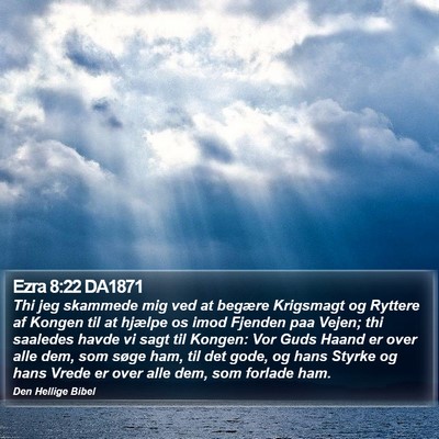 Ezra 8:22 DA1871 Bible Verse Image