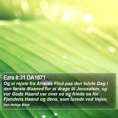 Ezra 8:31 DA1871 Bible Verse Image