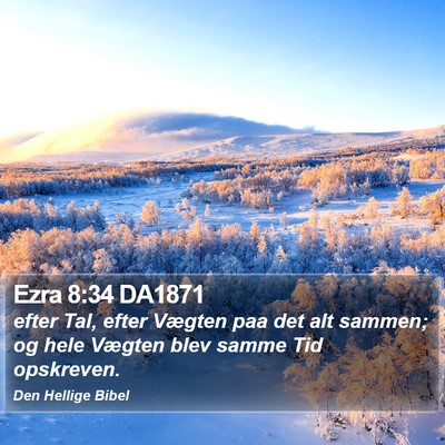 Ezra 8:34 DA1871 Bible Verse Image